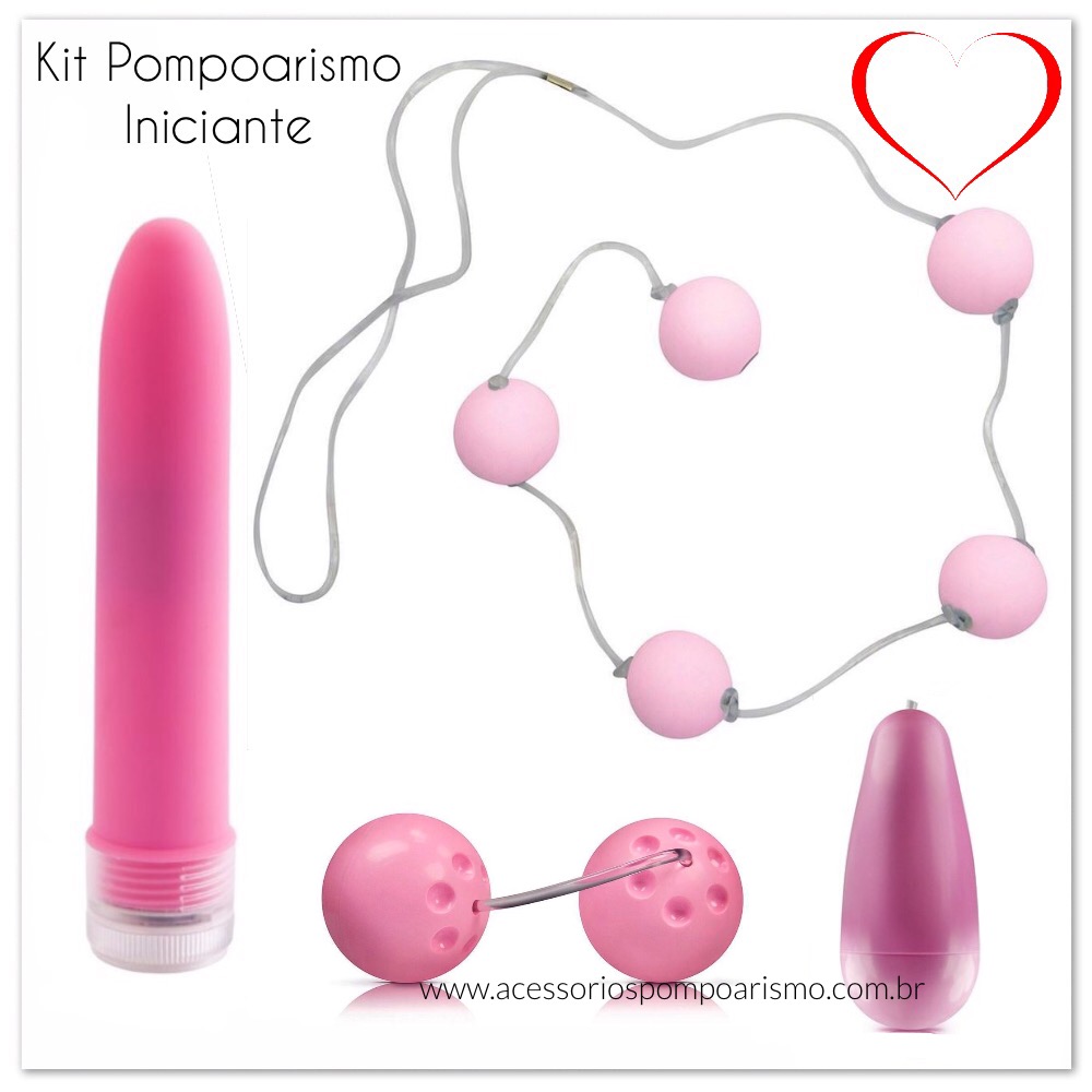 Kit de Pompoarismo com 4 Acessórios para praticar os Exercícios, Ganhar Consciência e Força Vaginal