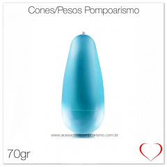 Cone para Pompoarismo Azul de 70gr para você praticar os Exercícios e Ganhar Força Vaginal